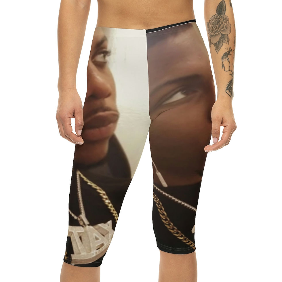 Thumbnail: Smoke Break Women’s Capri Leggings (AOP)