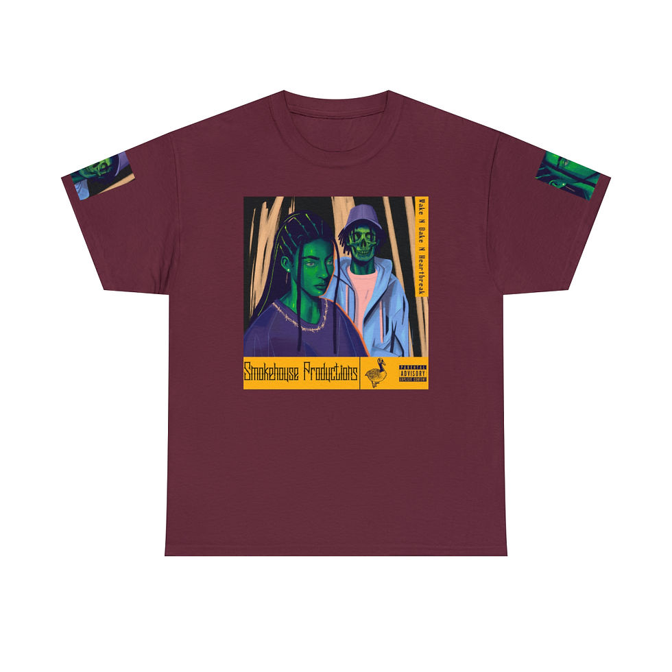 Thumbnail: Wake N Bake N HeartBreak Unisex Heavy Cotton Tee