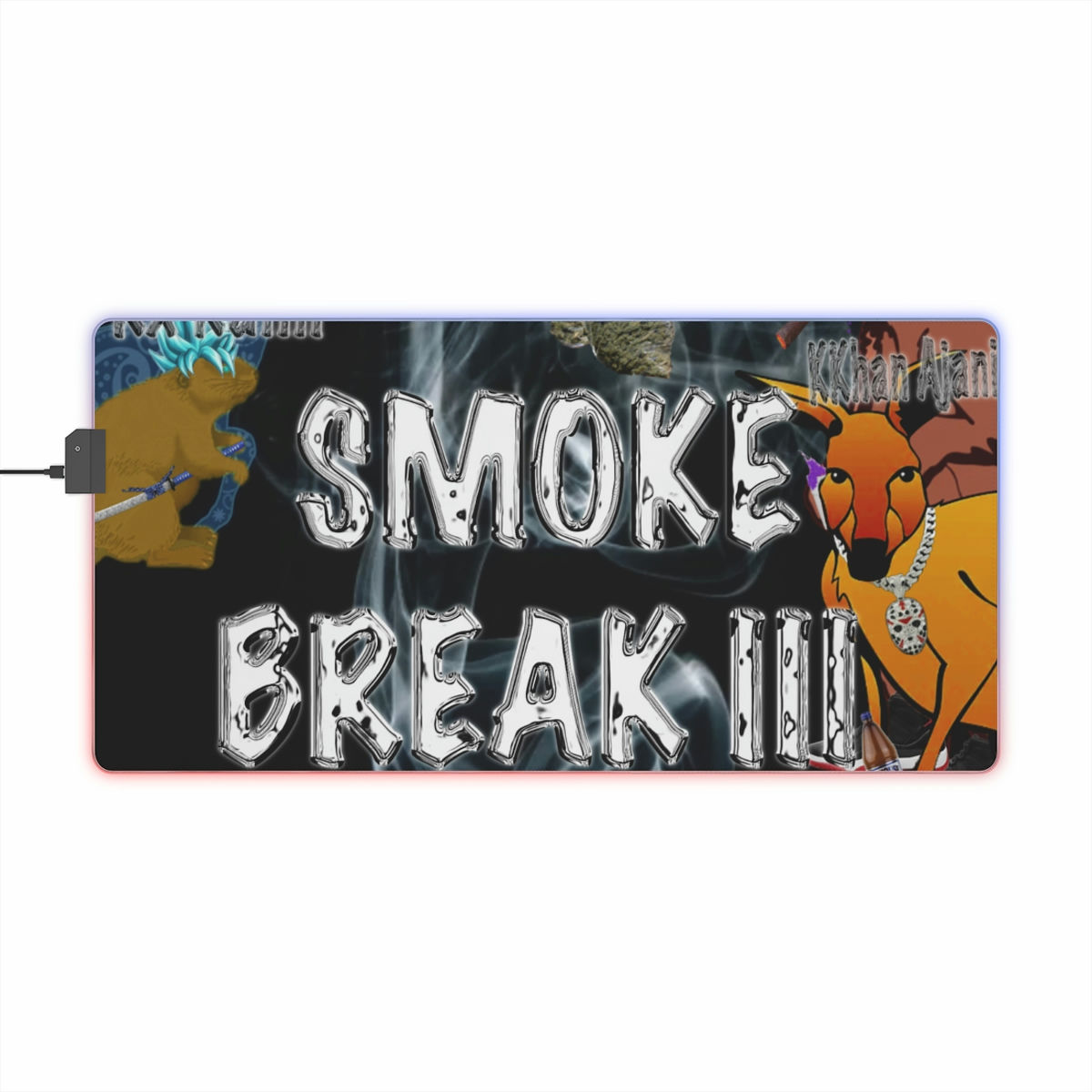 Smoke Break III LED Gaming Mouse Pad