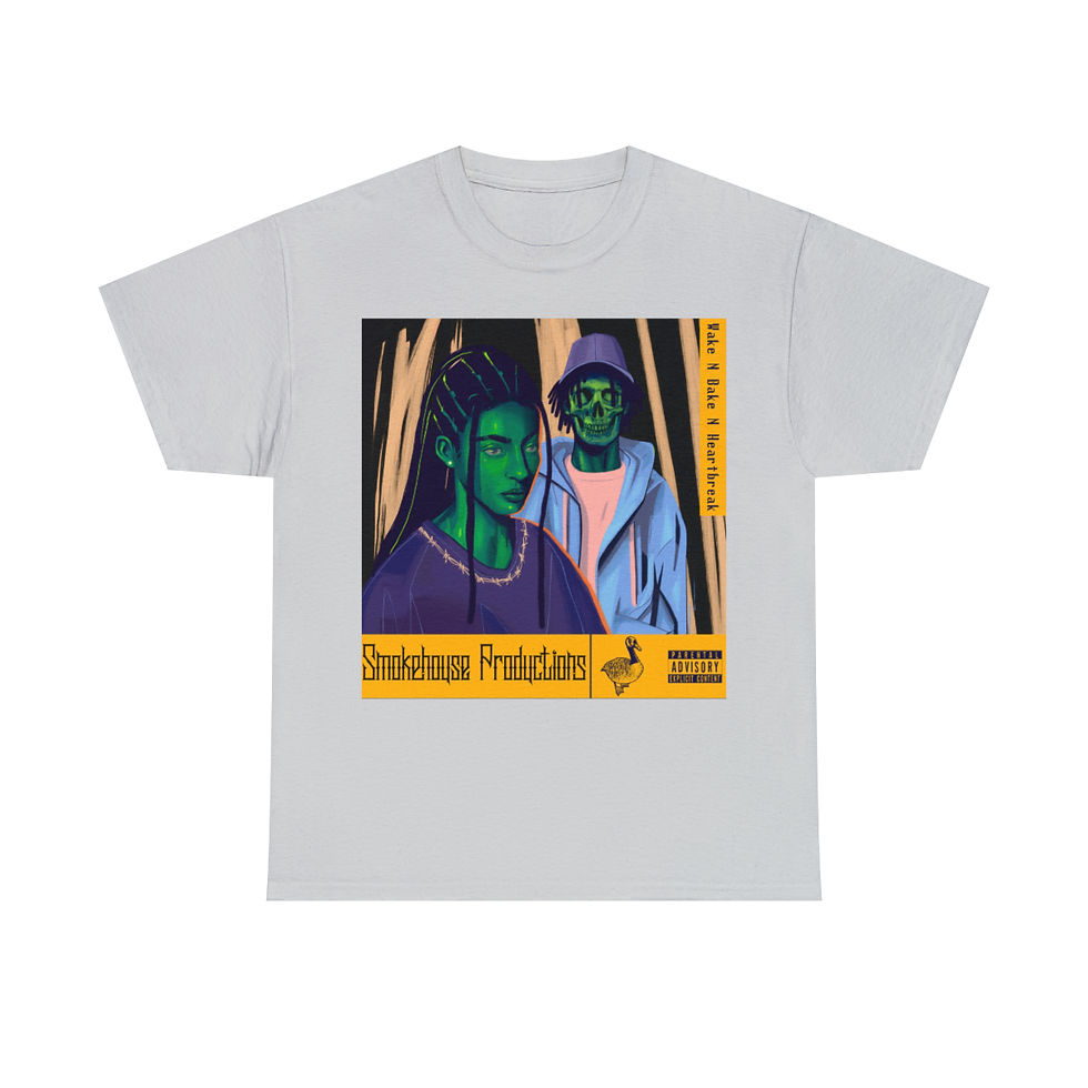 Thumbnail: Wake N Bake N HeartBreak Unisex Heavy Cotton Tee