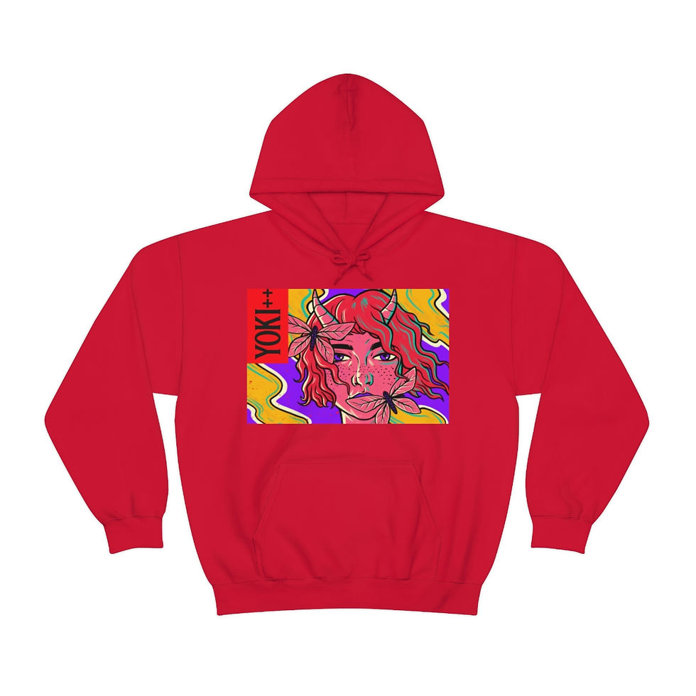 Thumbnail: Yoki++ Purple Unisex Heavy Blend™ Hooded Sweatshirt