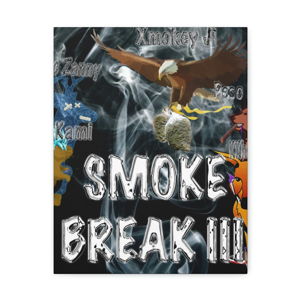 Thumbnail: Smoke Break III Satin Canvas, Stretched