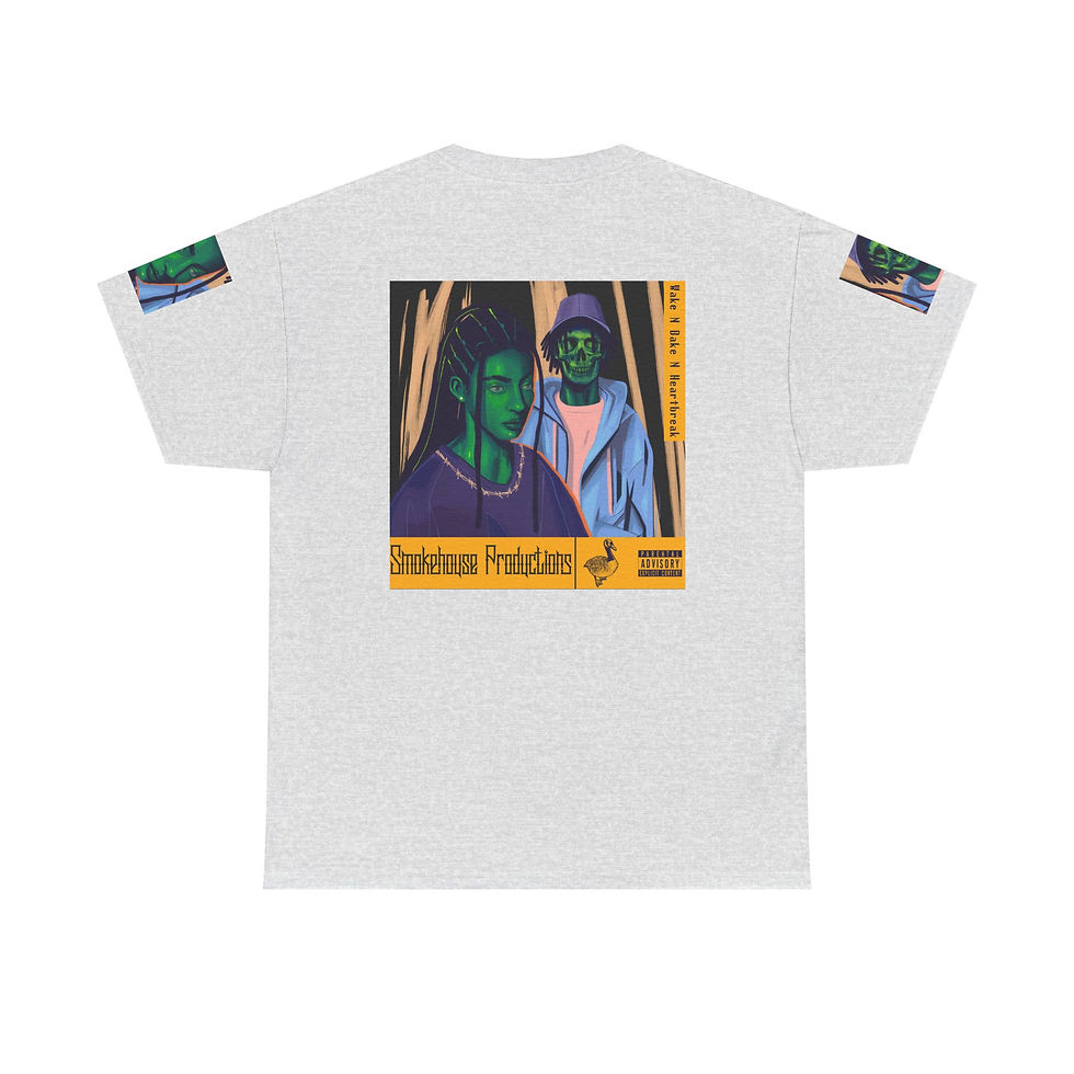 Thumbnail: Wake N Bake N HeartBreak Unisex Heavy Cotton Tee
