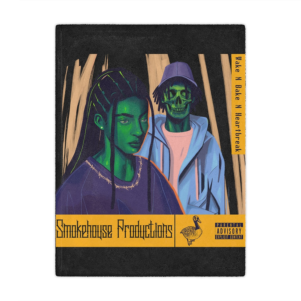 Thumbnail: Wake N Bake N Heartbreak Minky Blanket