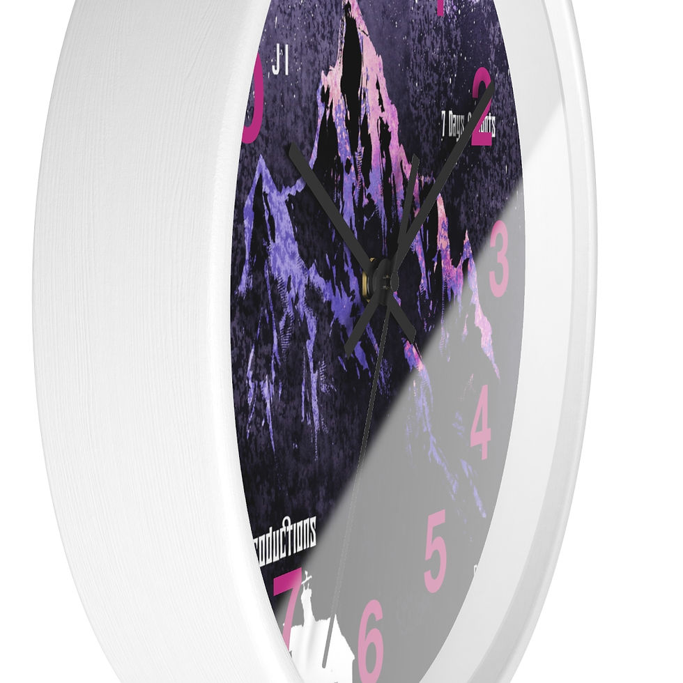 Thumbnail: 7 Days 8 Nights Pink Wall clock