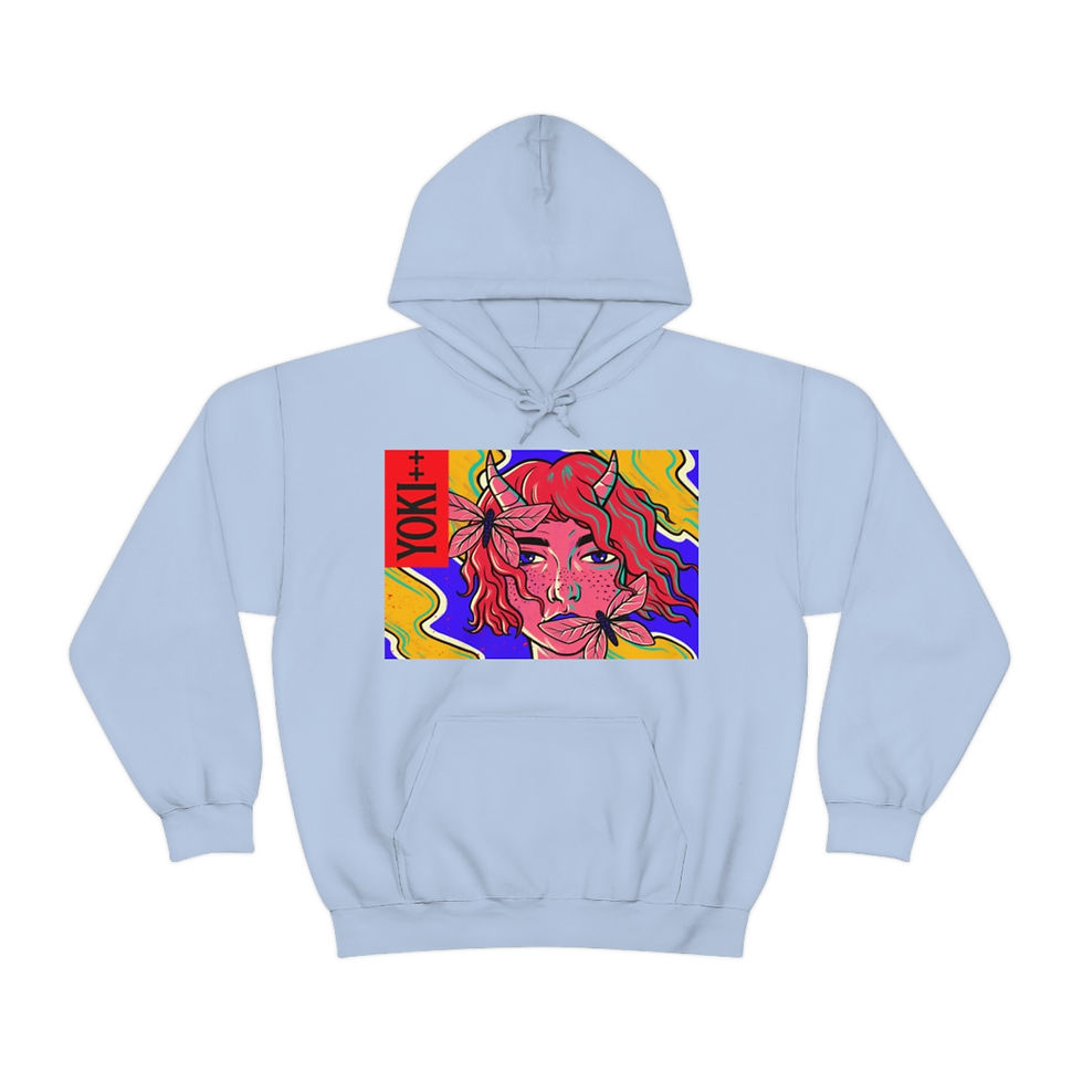 Thumbnail: Yoki++ Blue Unisex Heavy Blend™ Hooded Sweatshirt