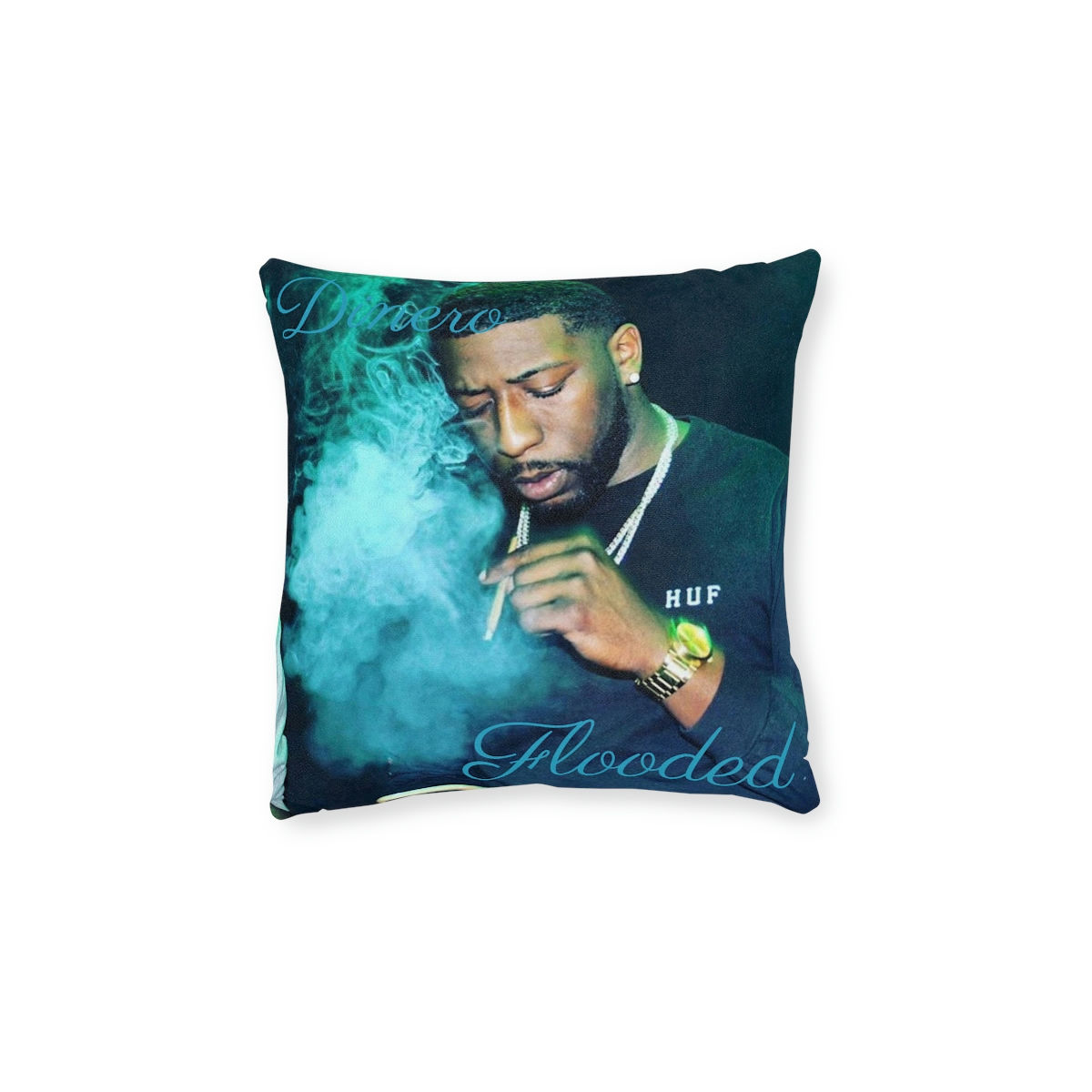 Flooded Square Pillow - White Back