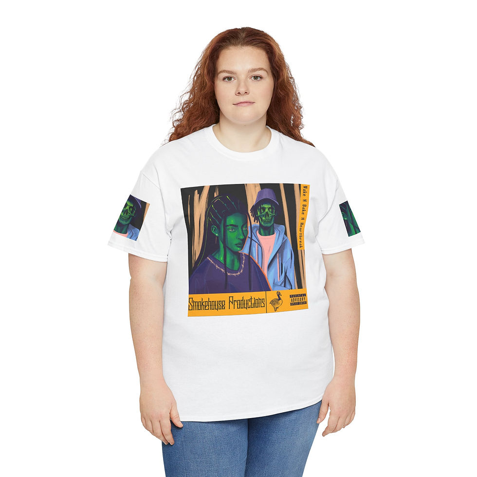 Thumbnail: Wake N Bake N HeartBreak Unisex Heavy Cotton Tee