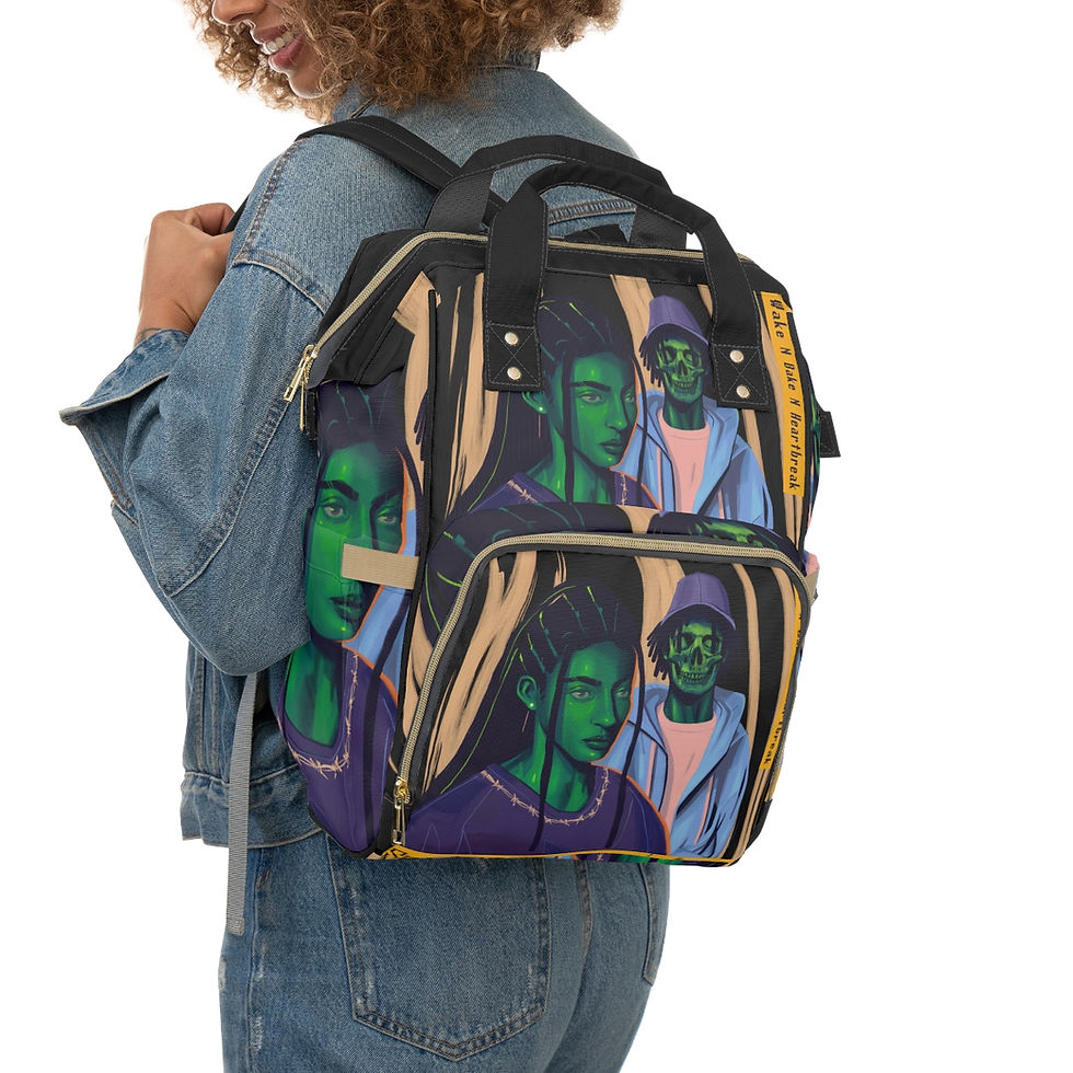 Thumbnail: Wake N Bake N HeartBreak Multifunctional Diaper Backpack