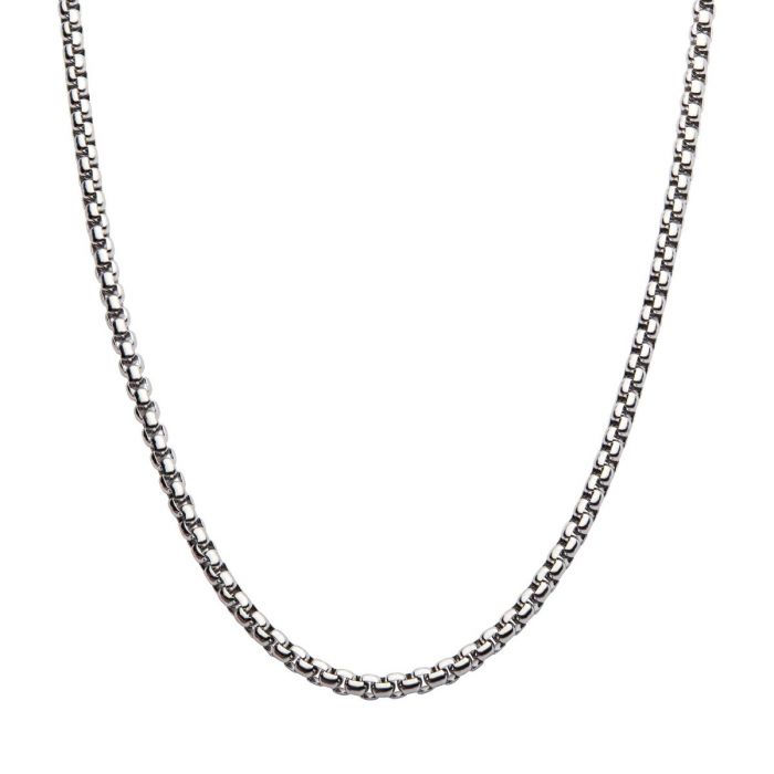 Thumbnail: 4mm Steel Bold Box Chain Necklace