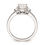 Thumbnail: 14k White Gold 3 Stone Half Moon/Cushion Semi-Mount Including 2-Half Moon Side S