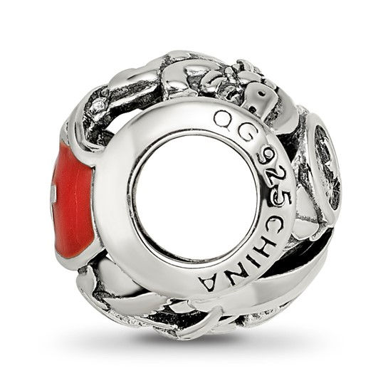Thumbnail: Sterling Silver Reflections Enameled Switzerland Theme Bead