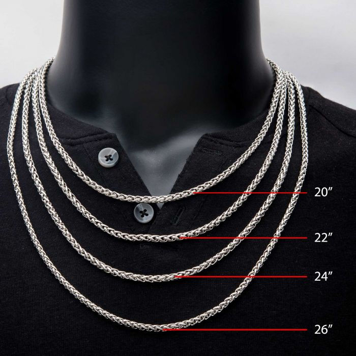 Thumbnail: 4mm Steel Wheat Chain Necklace