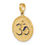 Thumbnail: 14K Enameled Om with Lotus Flower on Reverse Charm