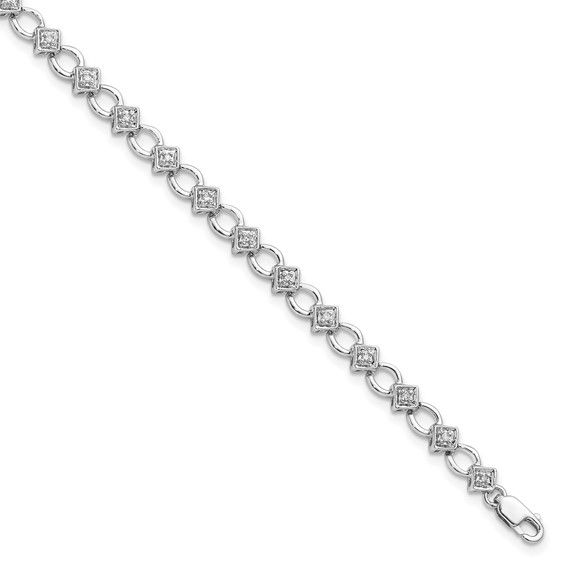 Thumbnail: 14K White Lab Grown VS/SI FGH Dia Bracelet