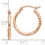 Thumbnail: 10K Rose Gold Diamond-cut Polished Hoop Earrings