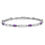 Thumbnail: 14k White Gold Diamond and Amethyst Bracelet