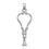 Thumbnail: 14k White Gold 3-D Stethoscope Pendant