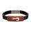 Thumbnail: Black Leather with Fish Hook in Red Wood ID Bracelet