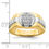 Thumbnail: 14k Two-tone AA Diamond men's ring