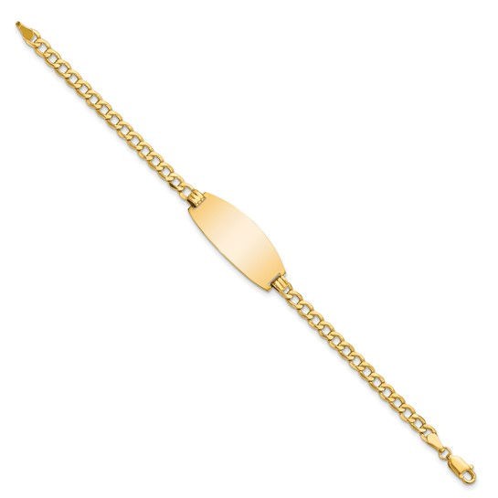 Thumbnail: 14k Semi-solid Oval Curb ID Bracelet