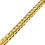 Thumbnail: 18K Gold IP Double Diamond Cut Spiga Chain Bracelet