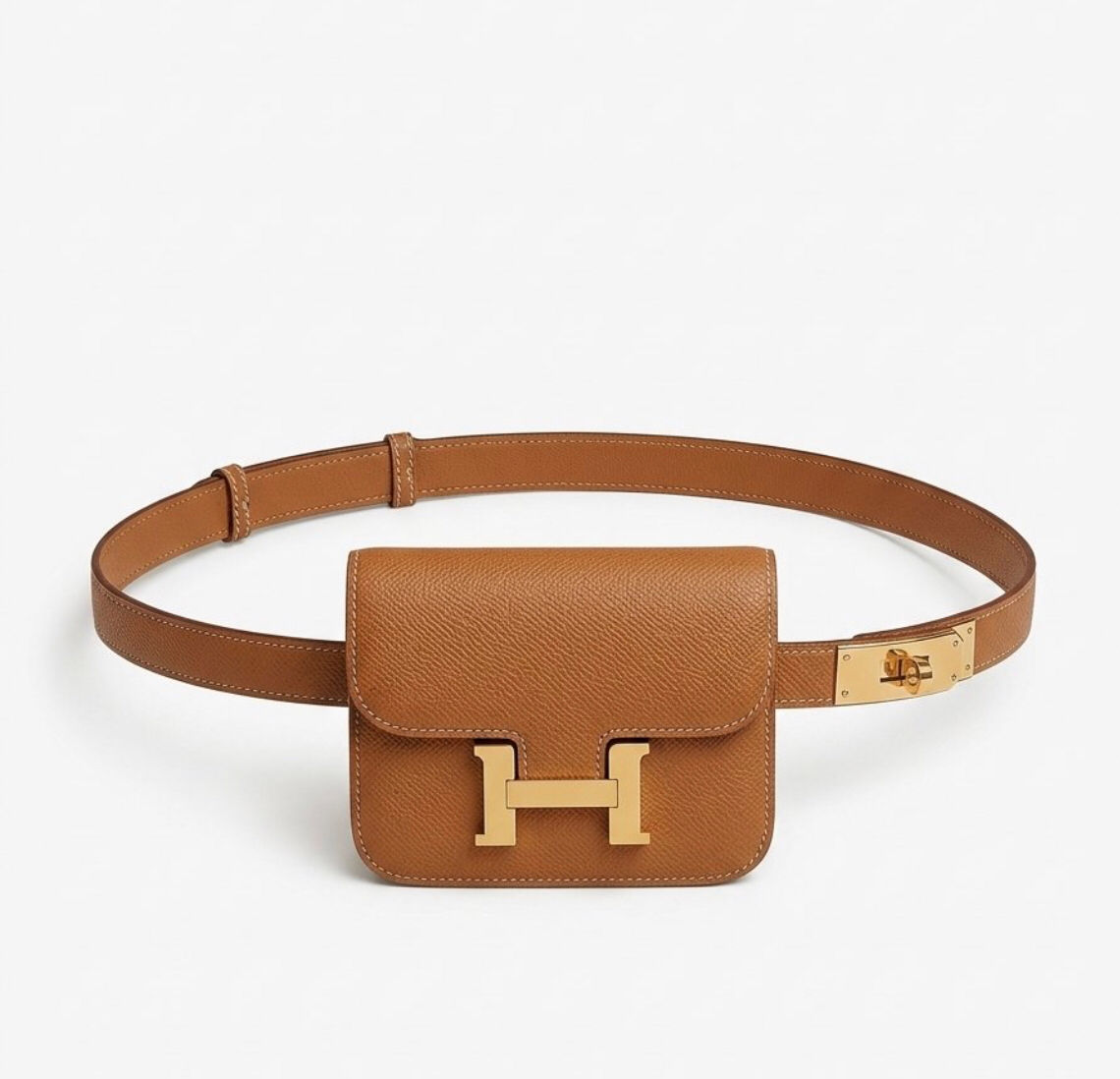 HERMES | MINI BAG + CINTO KELLY POCKET 18 COM CARTEIRA REMOVÍVEL