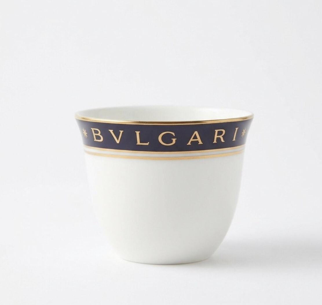 BVLGARI | TAÇAS DE CAFÉ BRANCAS ( 4 UNI )