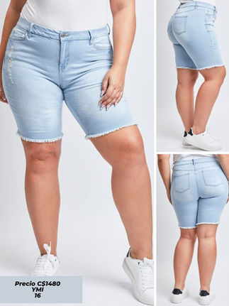 Colección Denim Plus Size con jeans, vestidos, blusas y otras prendas de mezclilla disponibles en tallas desde 1XL, ideales para crear outfits versátiles y modernos para cualquier ocasión.