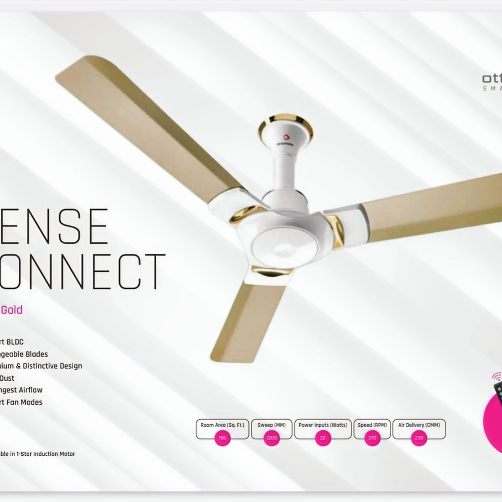 Ottomate BLDC Ceiling Fan Sense Connect 1200MM