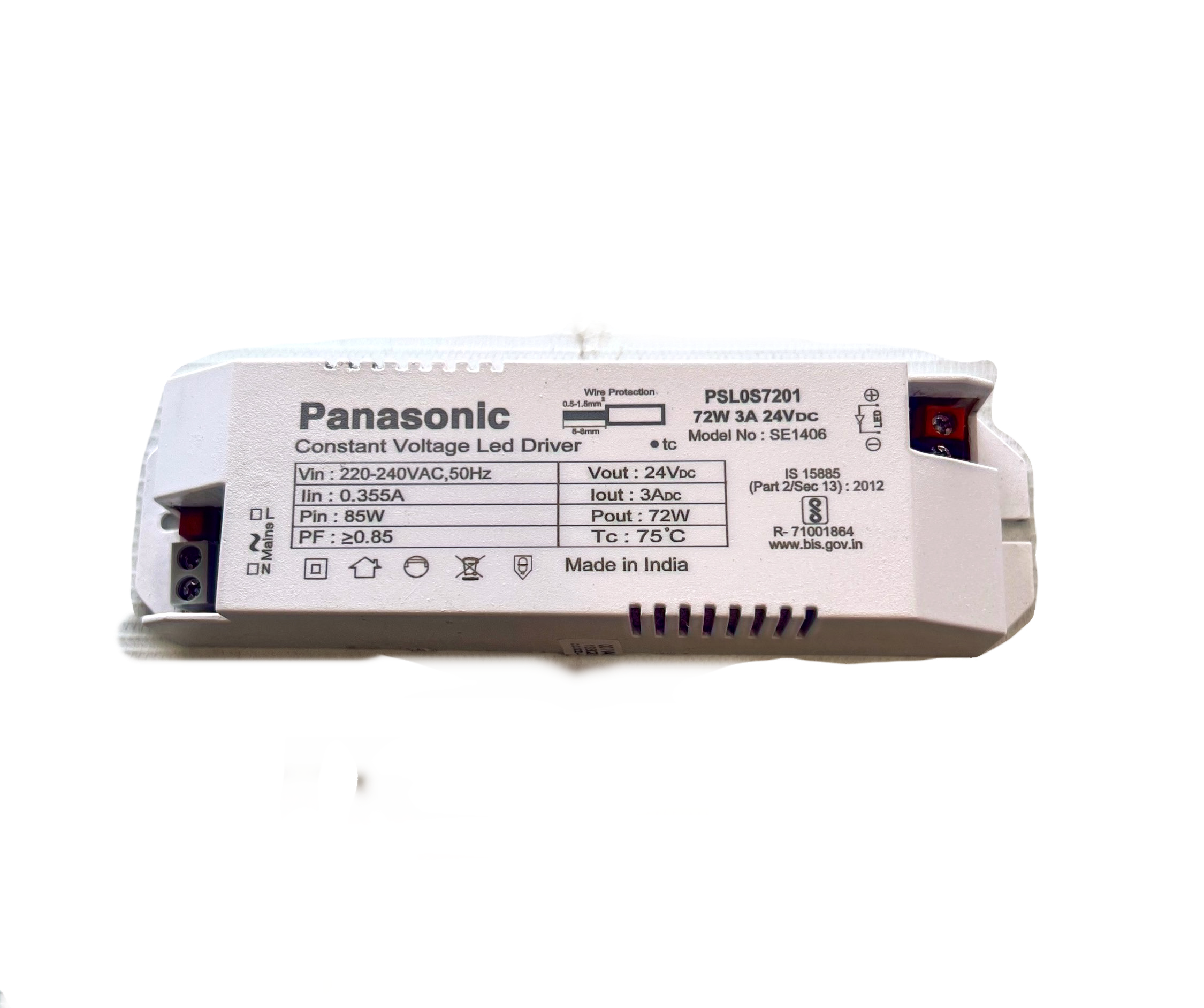 Panasonic Led Strip Light Driver 24v 72W IP20