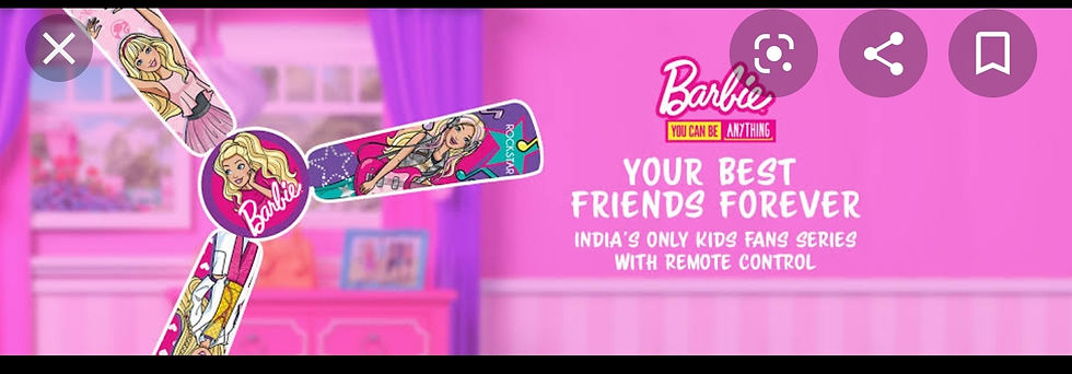 Thumbnail: Usha Barbie Ceiling Fan  