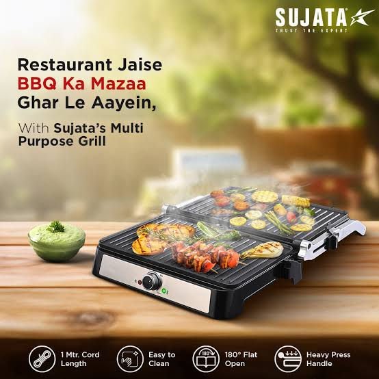Thumbnail: Sujata Multi-Purpose Grill Sandwich Maker 2000W SG01