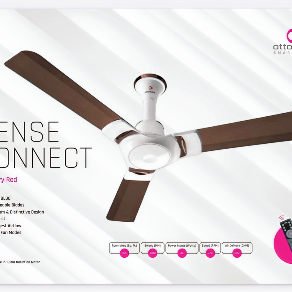 Thumbnail: Ottomate BLDC Ceiling Fan Sense Connect 1200MM