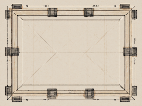 A blueprint for a blank artists canvas