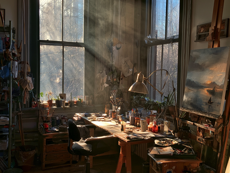 A Cold Morning in an Artists Studio