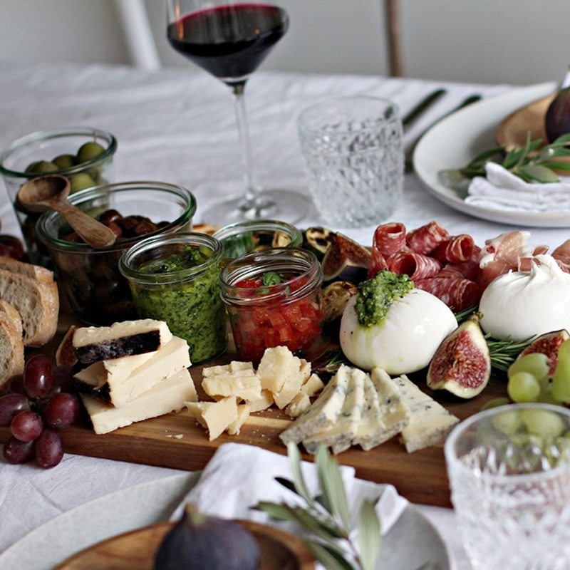 Arranged Food and Objects