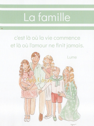 Carte La famille | Agnès K dessine