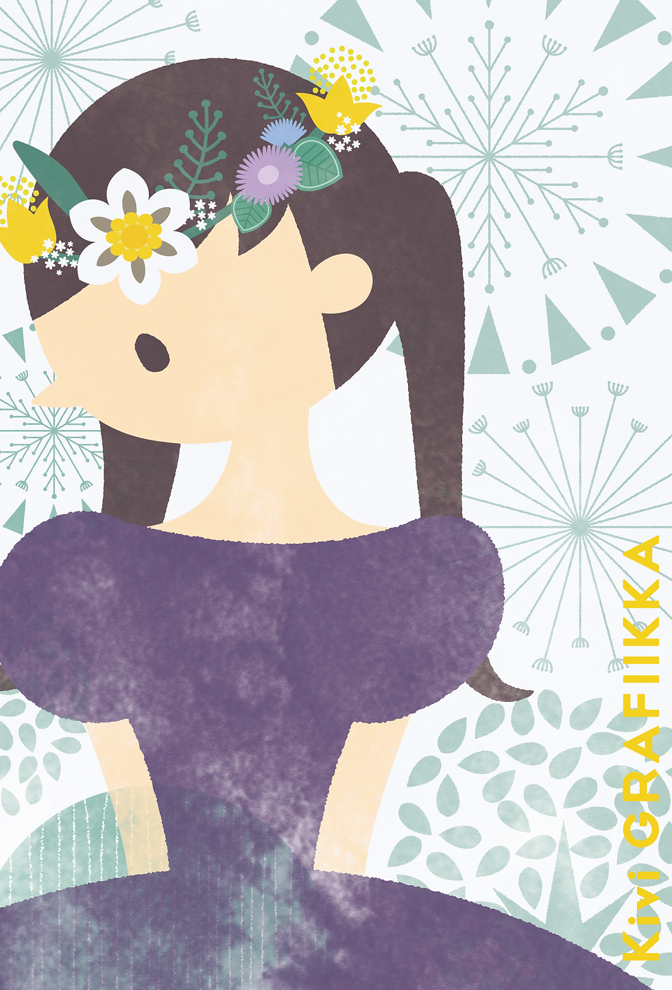 花輪の少女