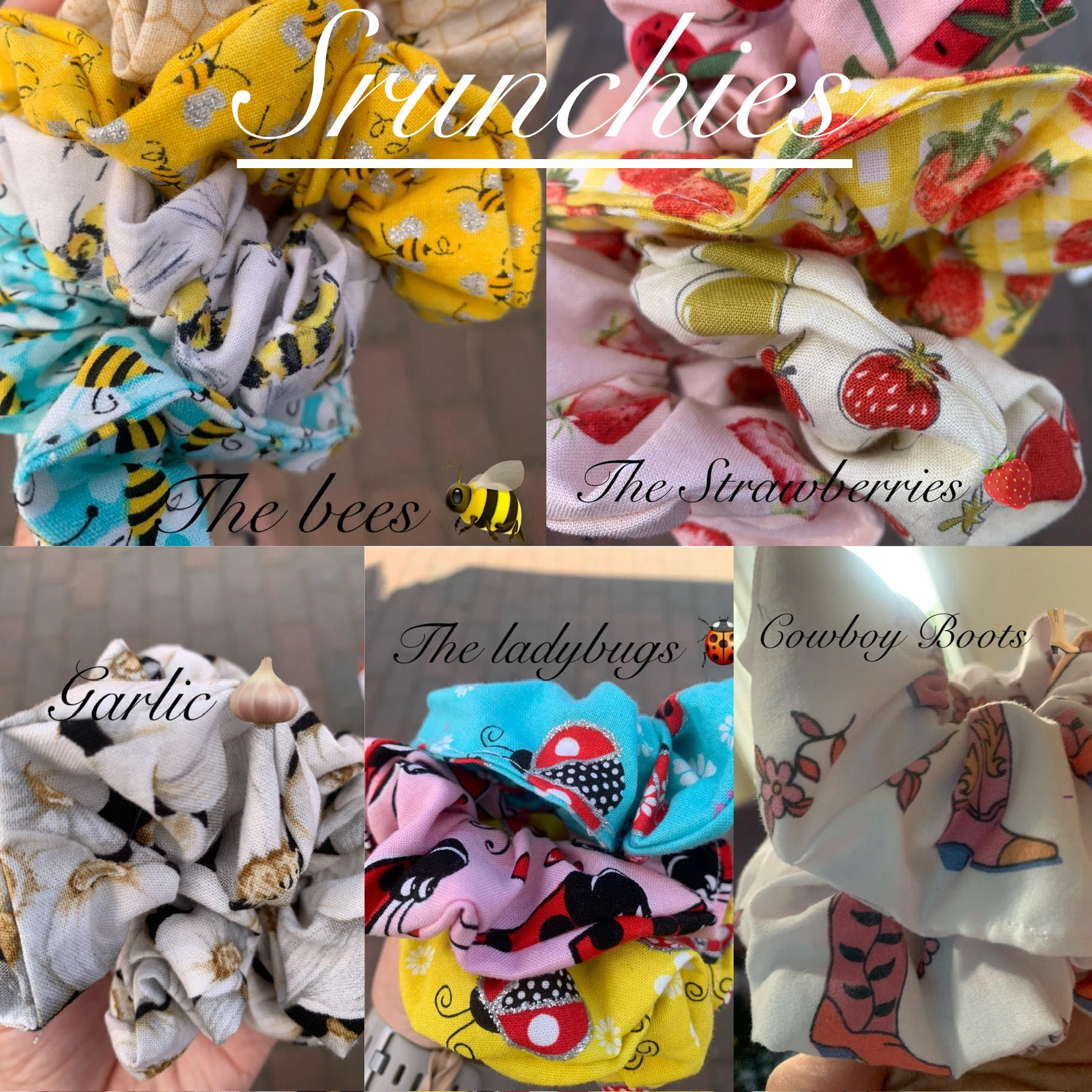 Flower Scrunchies