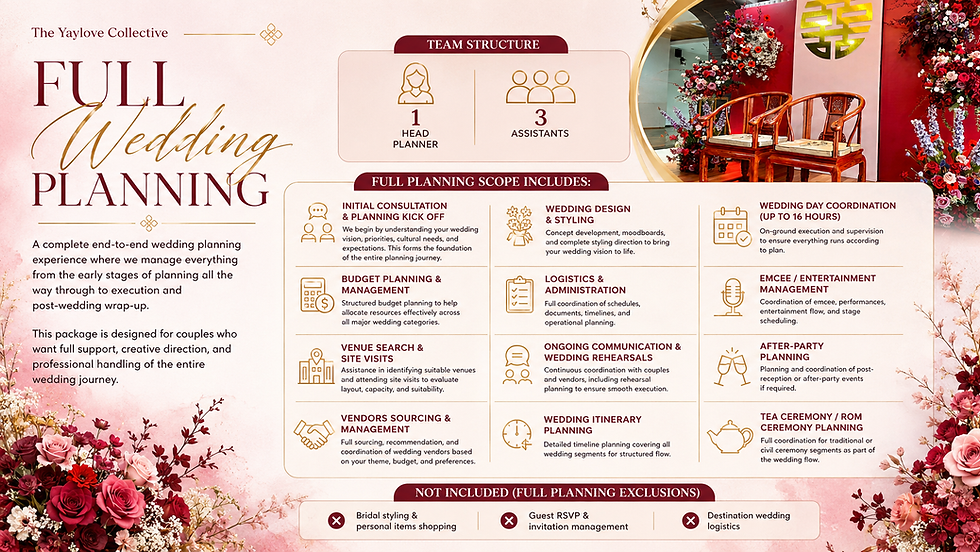 Full Wedding Planning Service by The Yaylove Collective