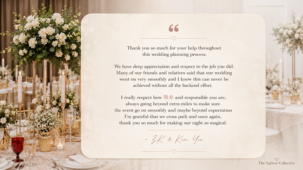 Review of Wedding Planning by The Yaylove Collective