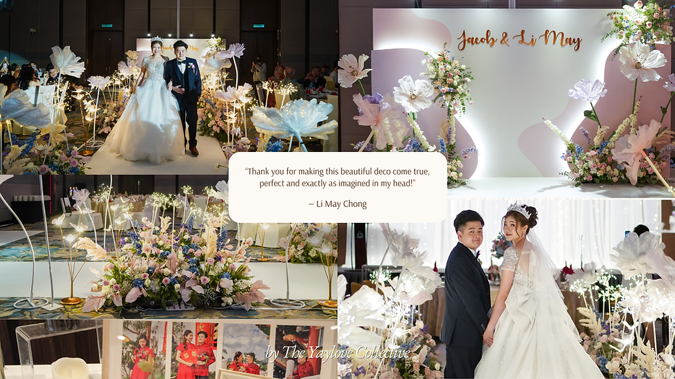 Fairytale Wedding Theme, Wedding Aisle with floral lights at M World Hotel and Flower Photo Backdrop with butterflies by The Yaylove Collective
