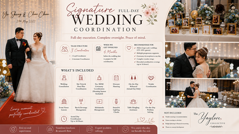 Signature Full-Day Wedding Coordination by The Yaylove Collective