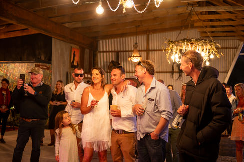 Rocky Creek Fox Glacier Bride And Groom And Family Friends At Wedding Reception