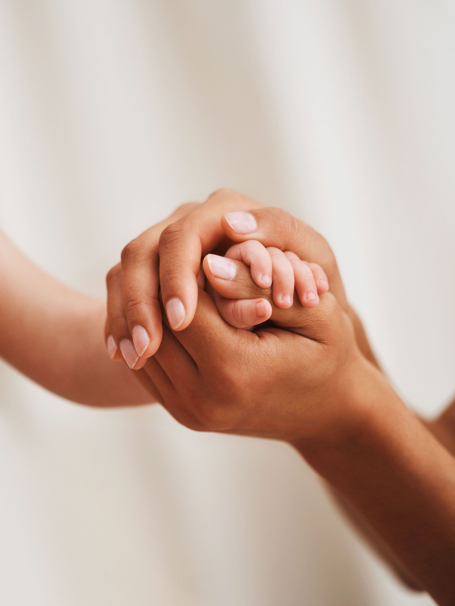 Adult holding hand of a child