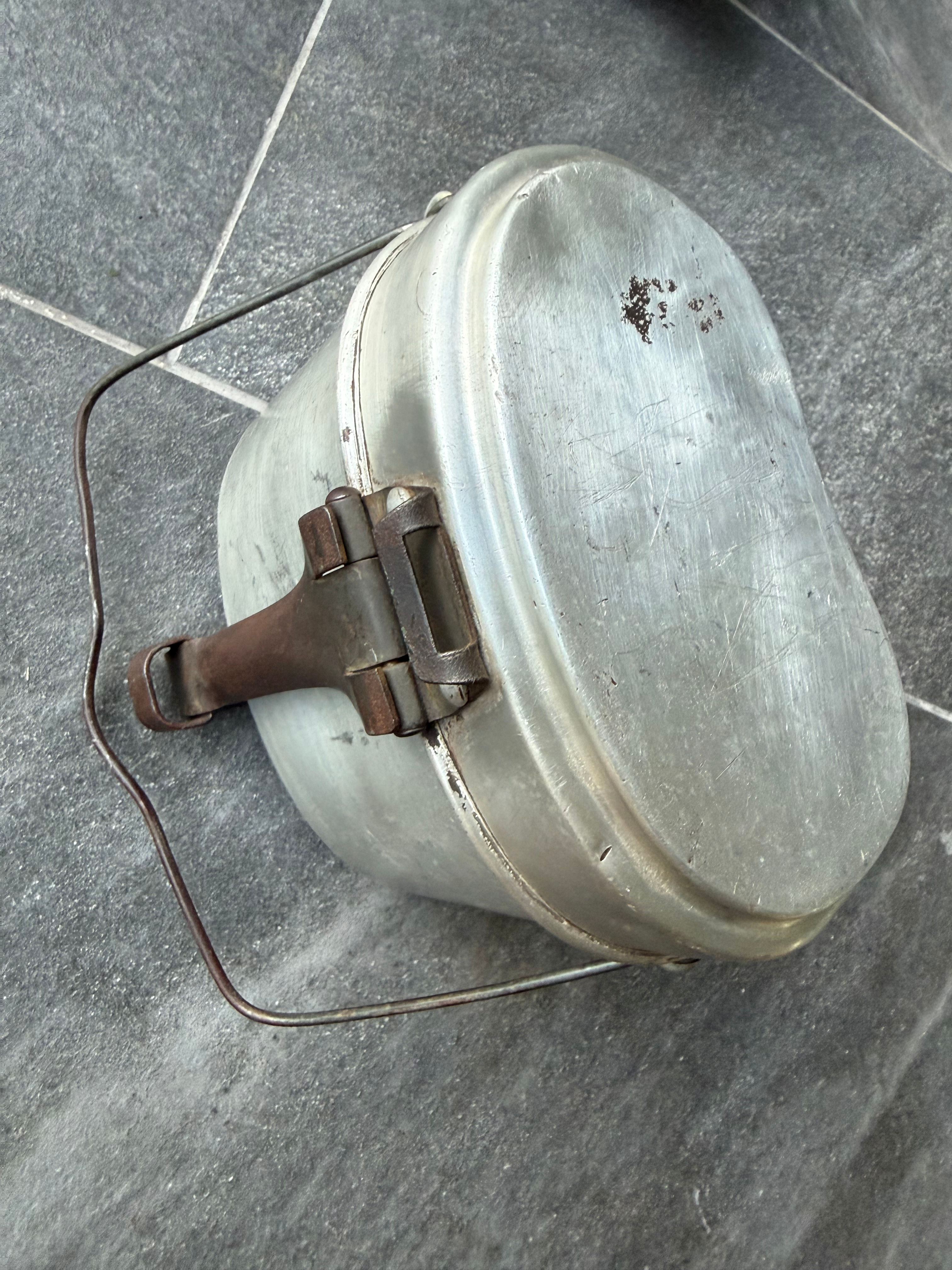 WWII Nazi German Wehrmacht M31 Mess Kit & 1941 Field Spoon Set