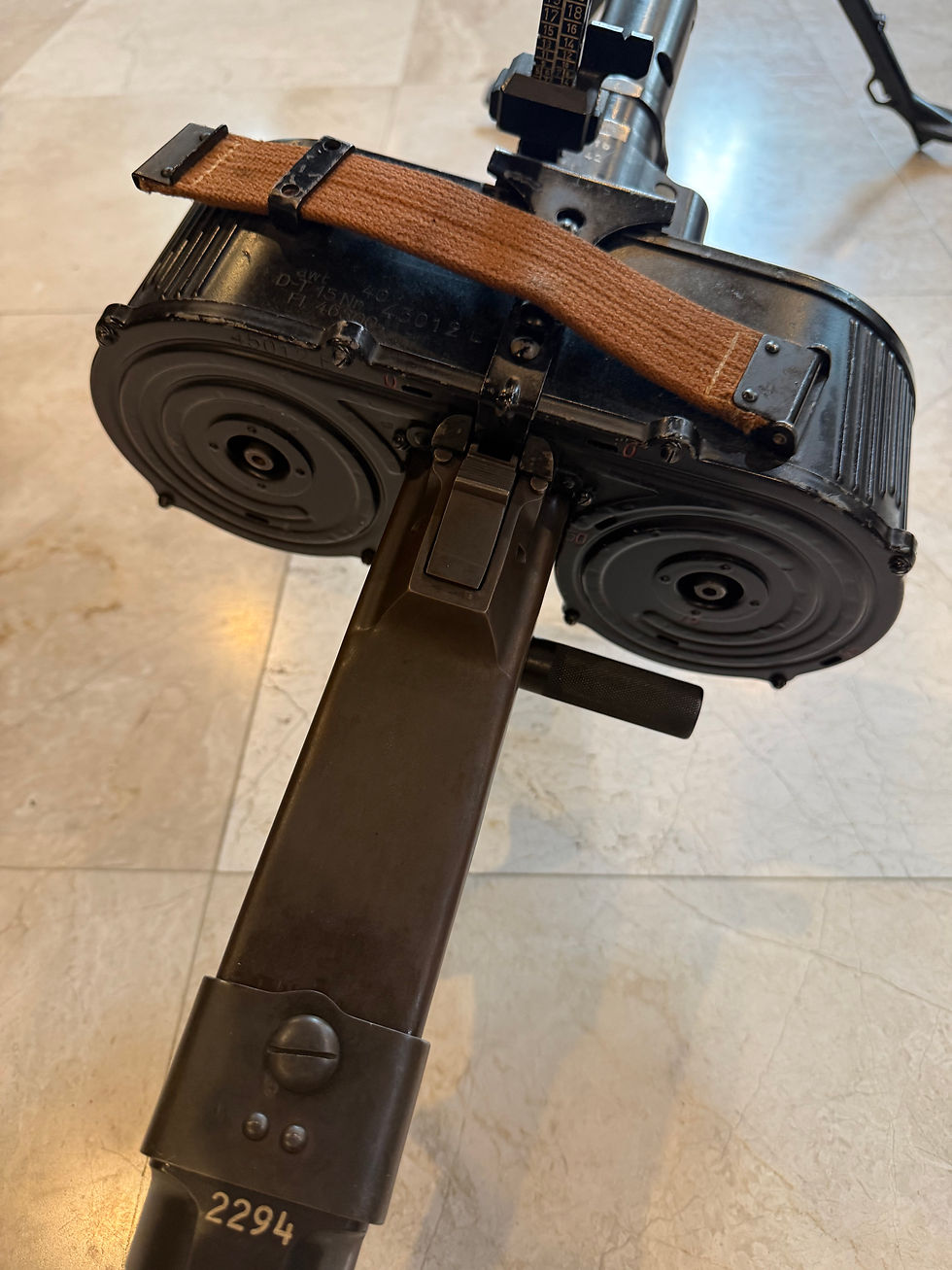 Thumbnail: Very Rare MG15 DT15 Doppeltrommel 75-Round Drum Loading Set with MG34 Top Cover 