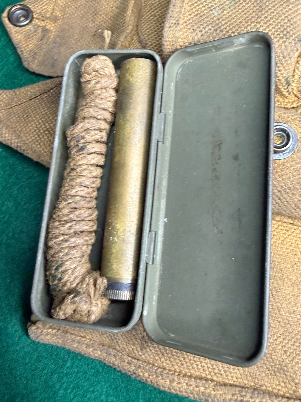 Thumbnail: WWII British Bren Light Machine Gun Maintenance Kit and Tool Wallet  Status line