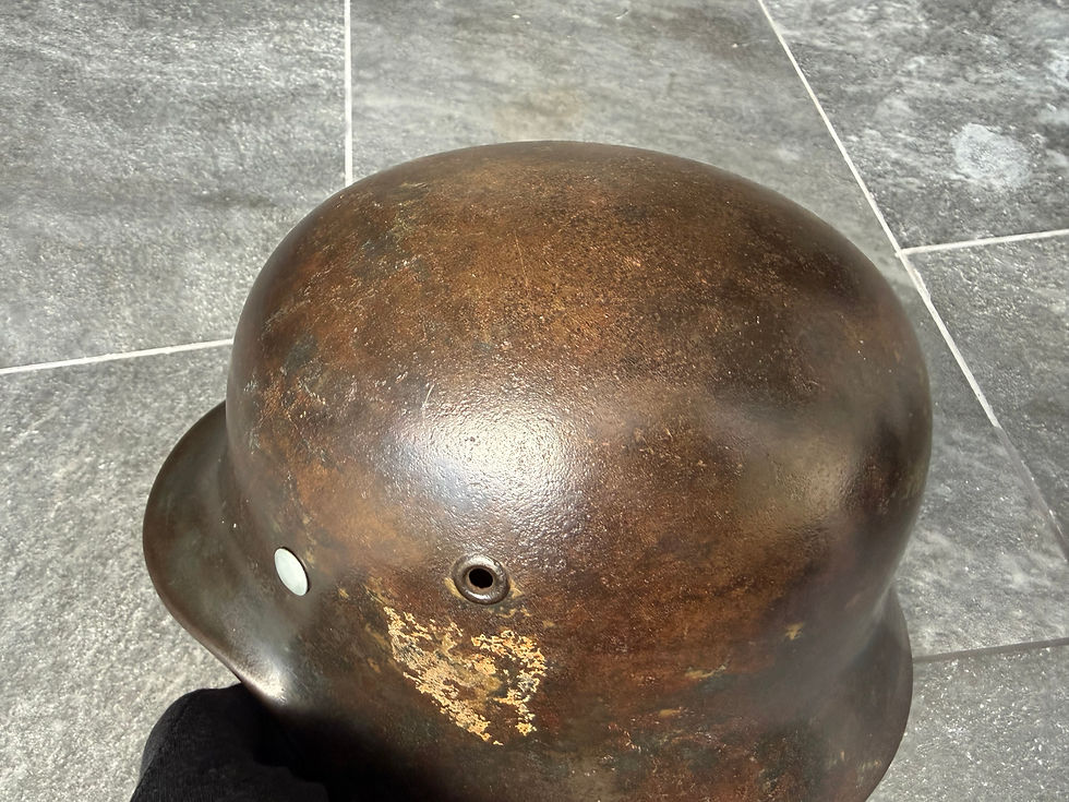 Thumbnail: Original WWII German M35 Steel Helmet Shell ET62 with Reproduction Liner  AVAILA